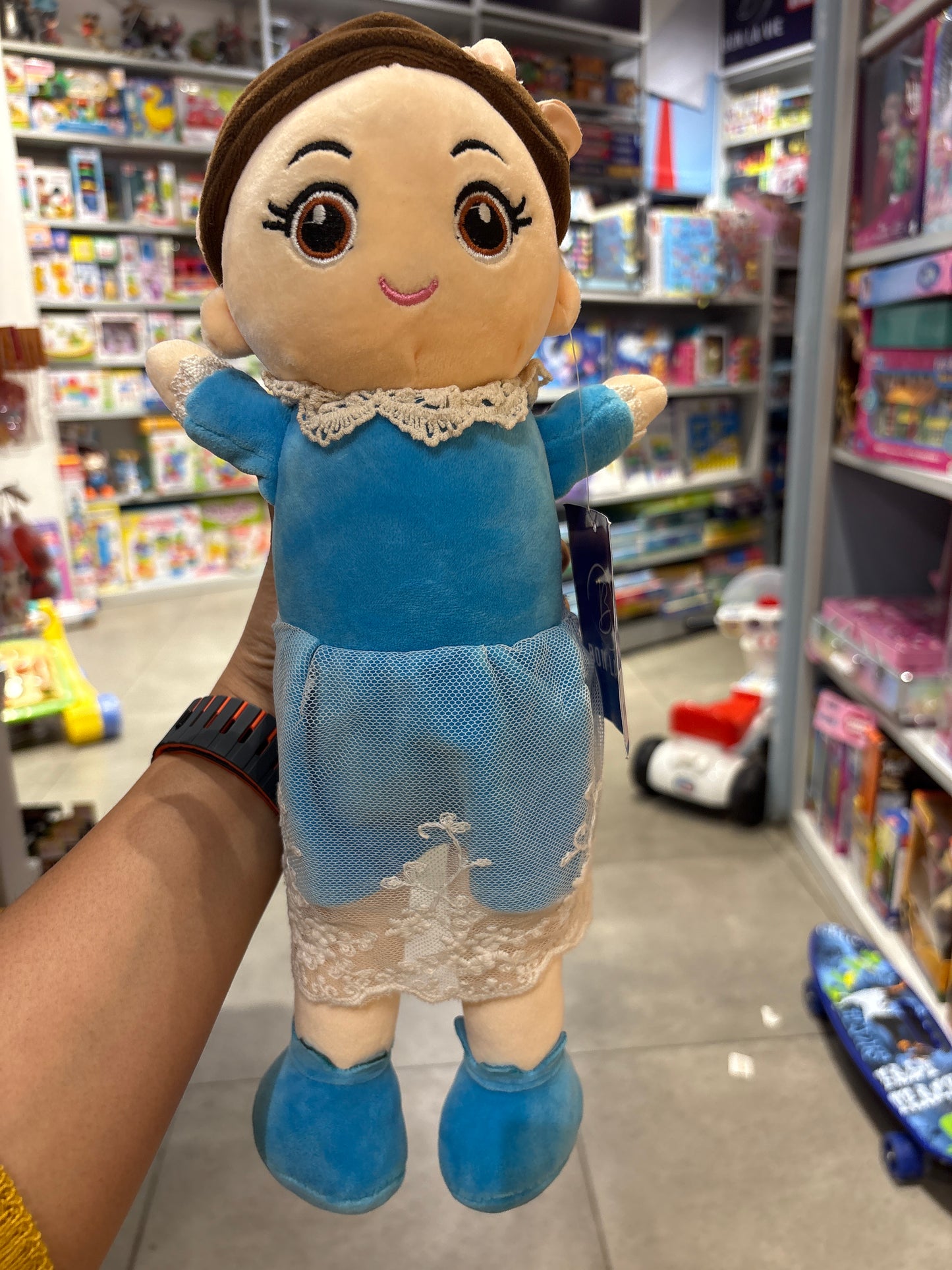 Chotki Soft Plush Doll in Blue Dress 40cm