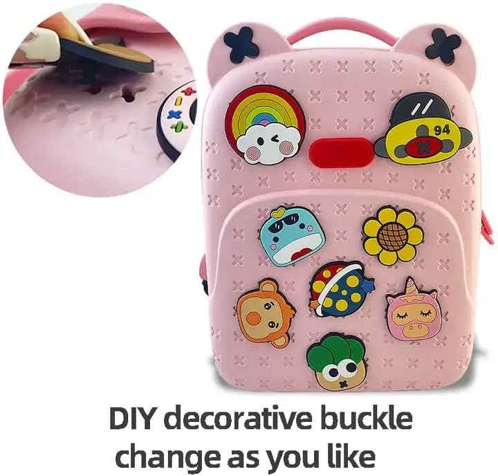 Kawaii Ku 3D Character Kids School Backpack with Badges