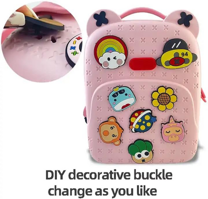 Kawaii Ku 3D Character Kids School Backpack with Badges