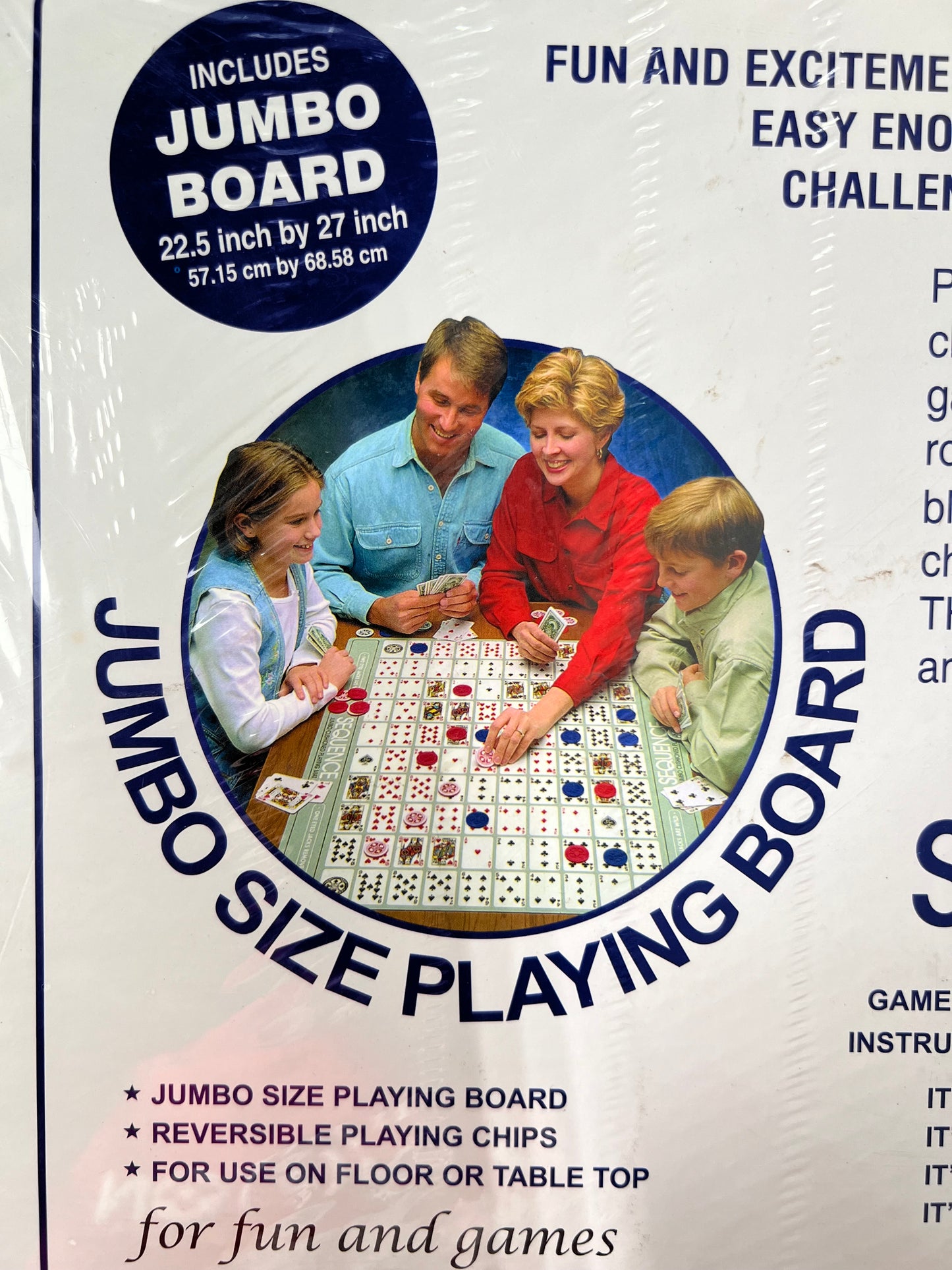 Jumbo Sequence Strategy Board Game – Family & Party Game (7+ Years)