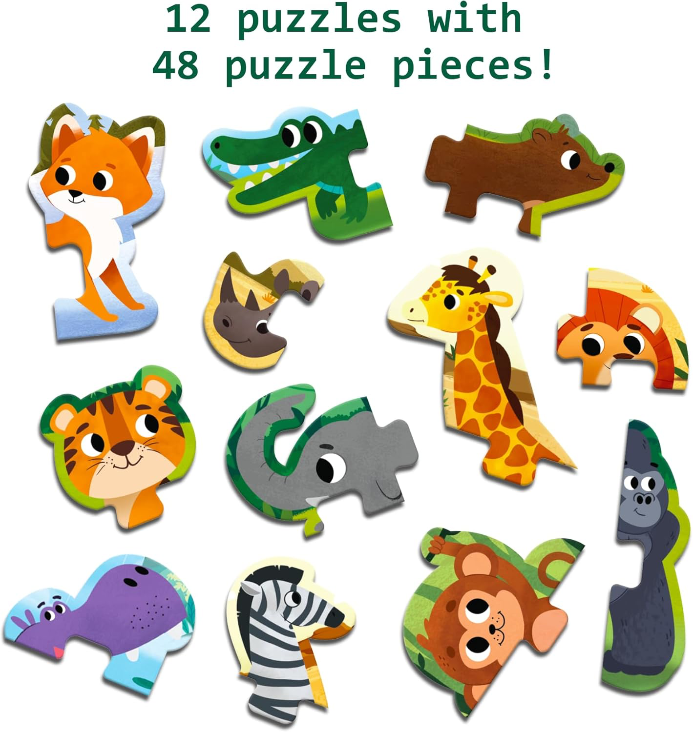 Super Play Jungle Animal Puzzle Set