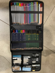 PopSmiling 42 Piece Sketch Drawing Set with Carry Case