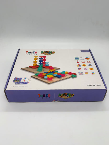 Truzo Buildgrid Peg Stacking Strategy Game for Kids