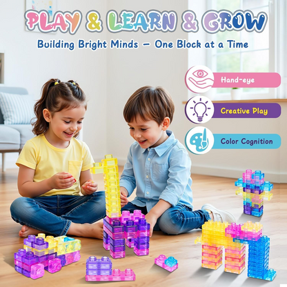 Magic Gummy Bloc – Super Soft Sensory Building Blocks Set (60 Pcs)