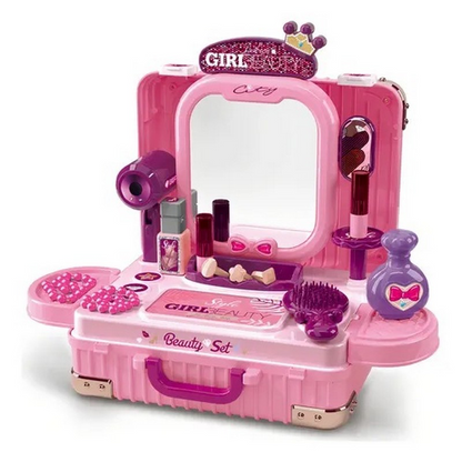 Fashion Style 3-in-1 Pretend Play Beauty Vanity Set for Girls