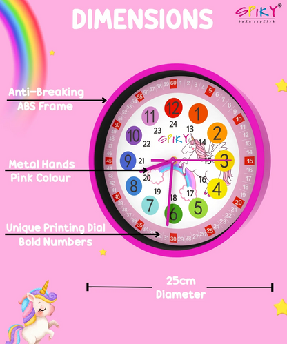 Spiky Wall Clock for Kids Boys And Girls