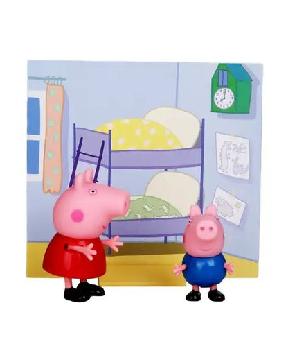 Peppa Pig and George Pig Twin Figure Pack with Scene Card