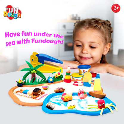 Funskool Fun Dough Fun Workshop Under the Sea Playset with Extruder, 3 Tubs