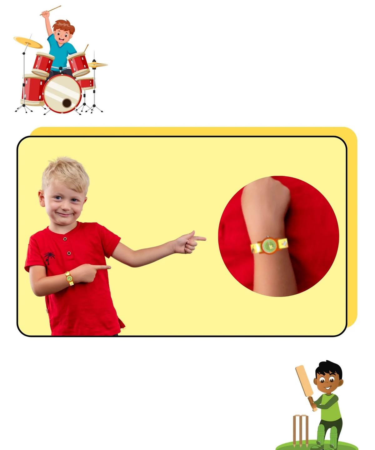 SPIKY Kids Analog Watch Water Resistant