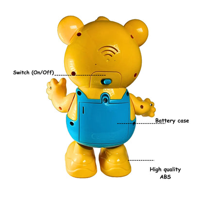 Dancing Bear, Dancing Toy with Light and Sound| Walk & Hand Swing Musical |Educational Robot Toys & Kids Toddler Gift
