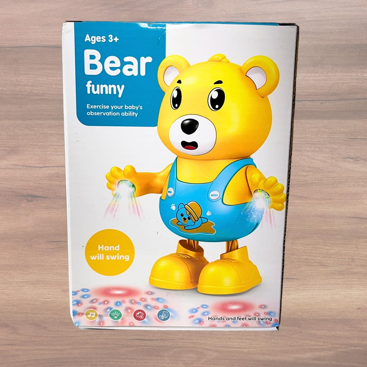 Dancing Bear, Dancing Toy with Light and Sound| Walk & Hand Swing Musical |Educational Robot Toys & Kids Toddler Gift