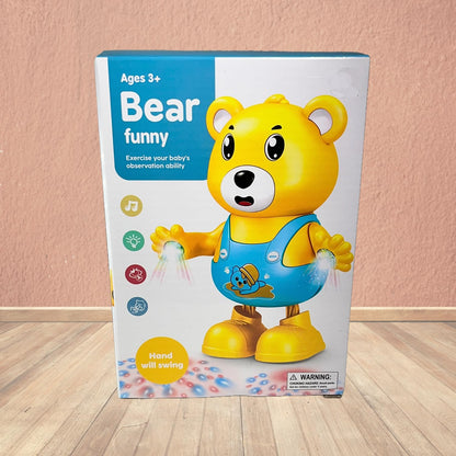 Dancing Bear, Dancing Toy with Light and Sound| Walk & Hand Swing Musical |Educational Robot Toys & Kids Toddler Gift