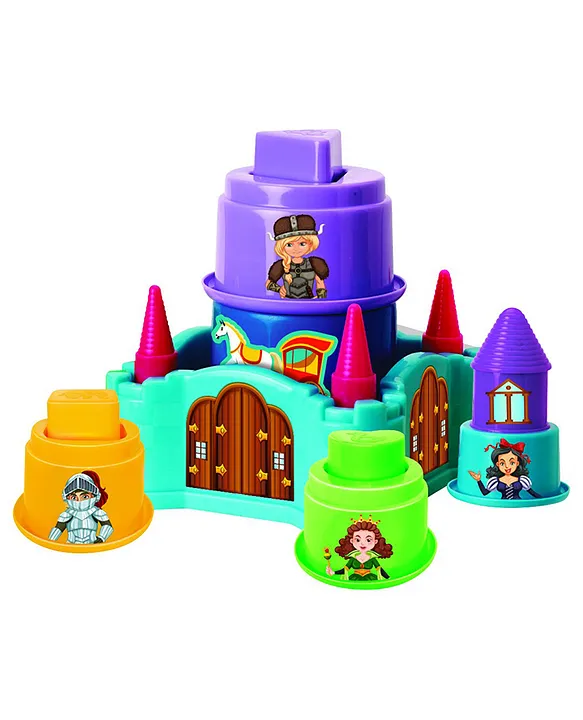 Toymate Castle Kingdom 3-In-1 Stack,Build And Sort Toy Set