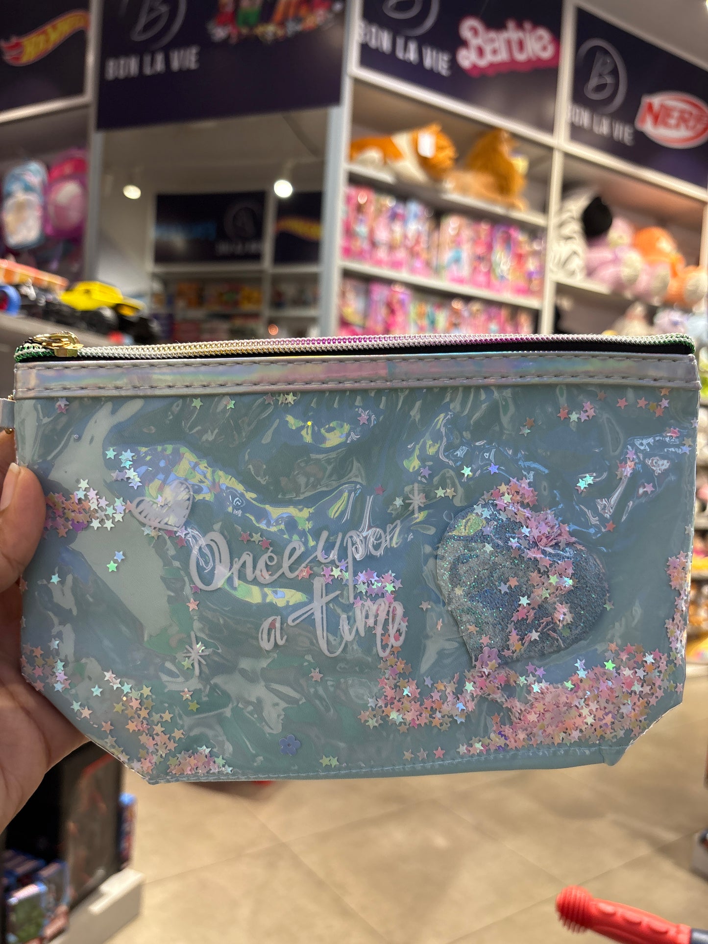 Once Upon a Time Glitter Heart Multi-Purpose Pouch for Girls