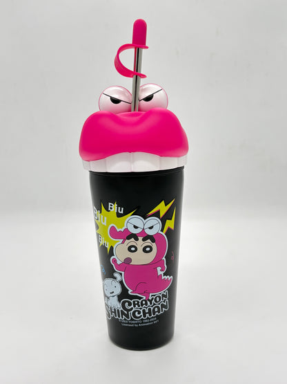 Shinchan 3D Character Insulated Sipper Tumbler 600ml with Straw
