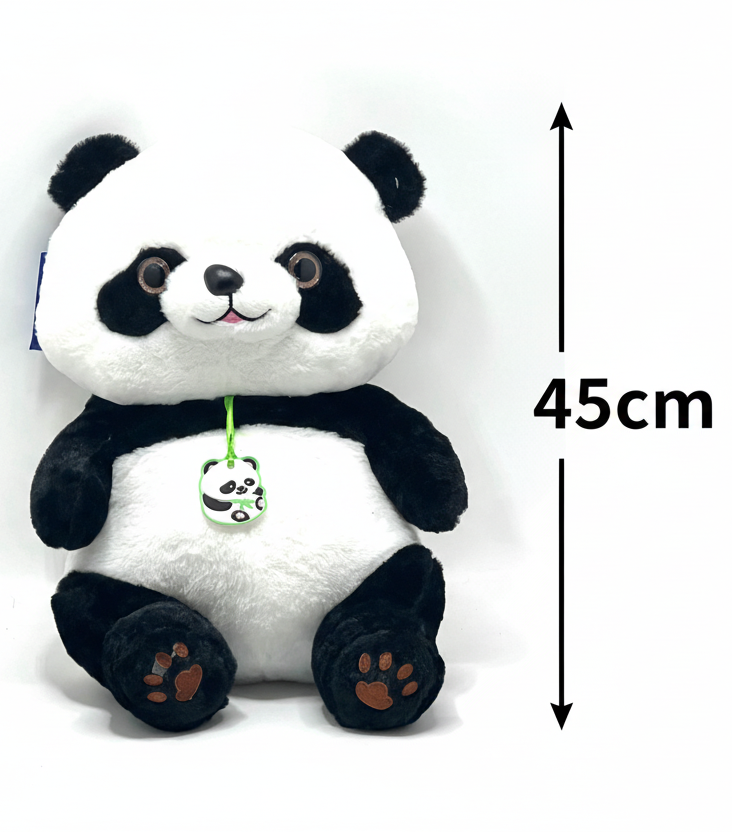 Panda Soft Plush Stuffed Toy with Blanket & Charm — 45 cm