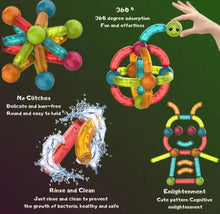 Light Magnetic Blocks, STEM Toy with Diamond Surface & Natural Colours