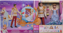 Disney Princess Mattel Cinderella Set with 2 Fashion Dolls, Horse & Carriage, Furniture, 4 Animal Friends & 45 Accessories, Ultimate Movie Gift Set