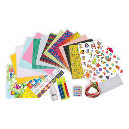 Handycrafts Funskool Scrapbook Kit, Stick, Sketch, Design & More, DIY Kit, Art and Craft Set for Kids, Learning, Fun & Engaging Activity for Childrens, Gift Set for Kid, Age 5+ Years