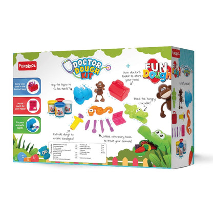 Fundough - Doctor Dough Kit, Shaping and Sculpting Playset, 3years +, Multi-Colour