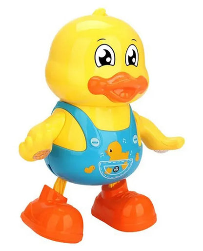 Musical & Dancing Funny Duck with 3D Light Toy for Kids  (Multicolor)