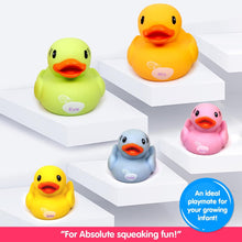 Funskool Giggles Dazzling Duck Family Squeakers , Multicolor Duck Squeakers,Ages : 6 Months, Natural squeaking Sound, Pack of 5, Infant Toys