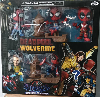 Deadpool v/s Wolverine Action Figure 5 Pcs Set