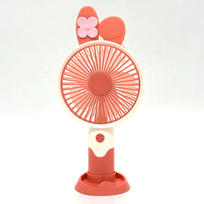 DianDi Fashion Fan — Bow & Ears Design Handheld Desktop USB Fan