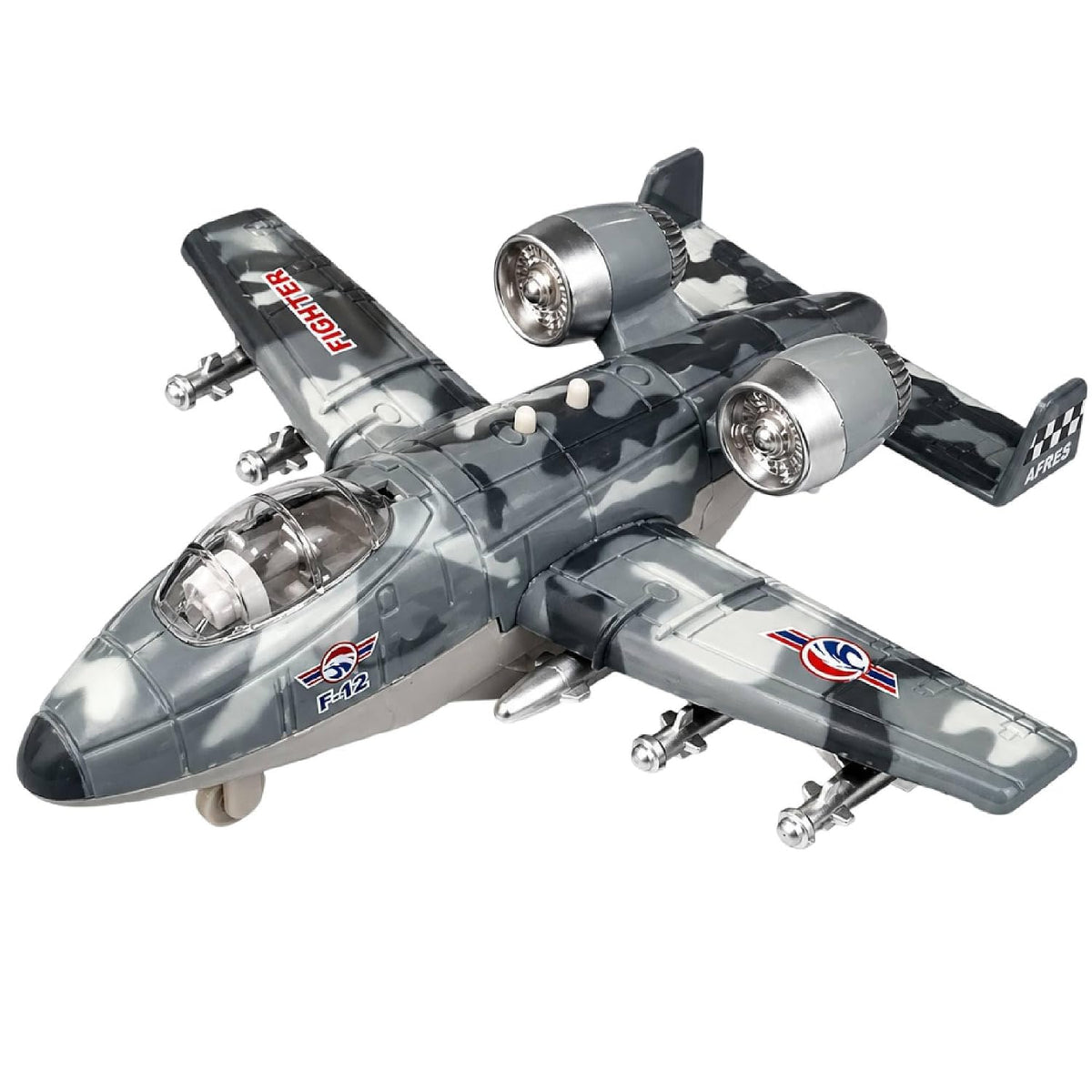 Die-Cast Military Fighter Jet with Light & Sound
