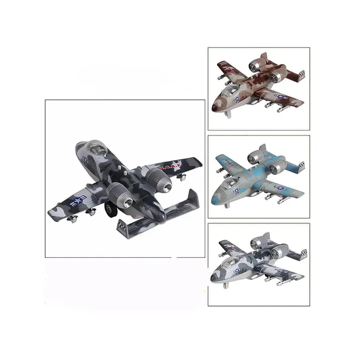 Die-Cast Military Fighter Jet with Light & Sound