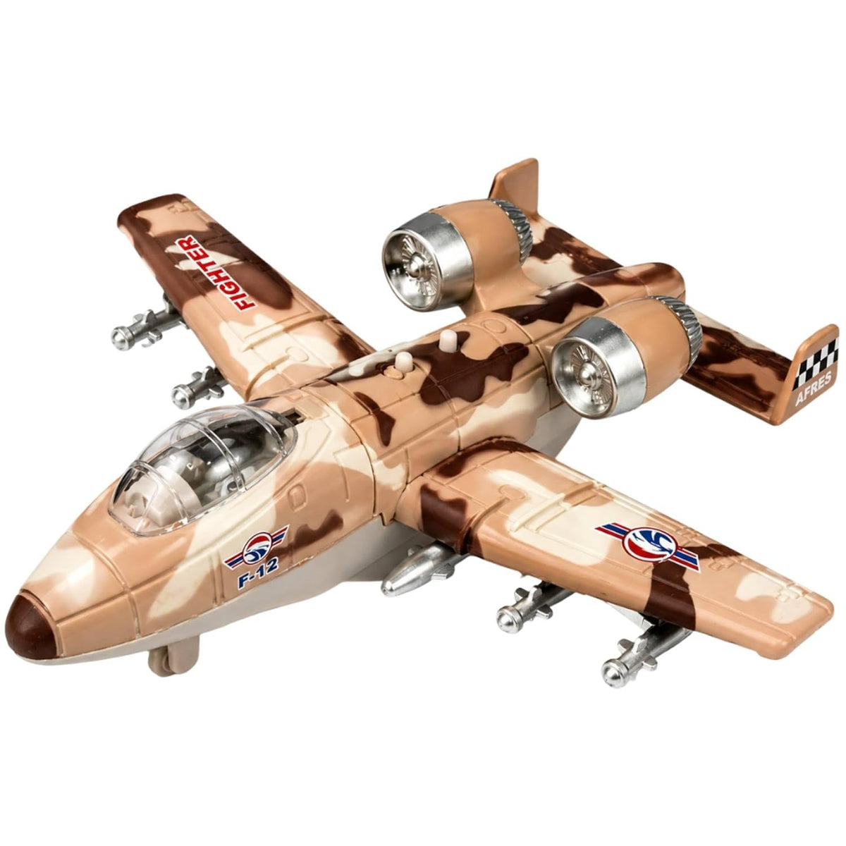 Die-Cast Military Fighter Jet with Light & Sound