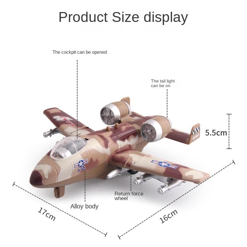 Die-Cast Military Fighter Jet with Light & Sound