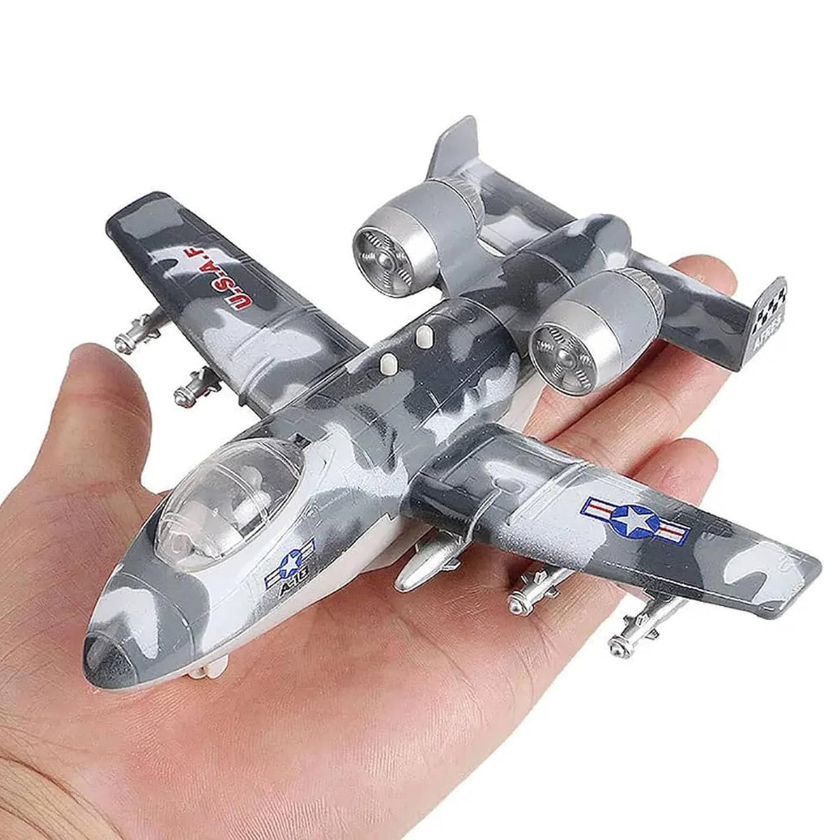 Die-Cast Military Fighter Jet with Light & Sound
