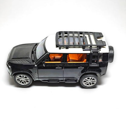 Die-cast Car 1:22 Scale Remote Control Car with Lights, Sound, Mist Spray, Openable Doors & Rechargeable Battery | RC Toy Car for Kids & Collectors (Die-Cast Defender Edition)