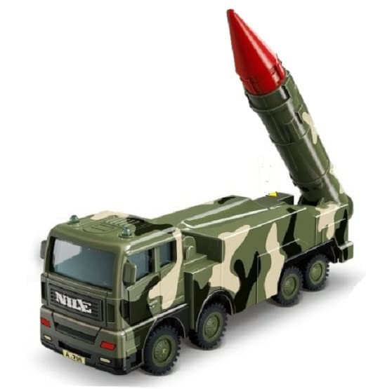 IndusBay® Military Armoured Fighting Truck Army Truck Missile Launcher Battle Vehicle Army Operations Metal Truck Toy Rocket Truck
