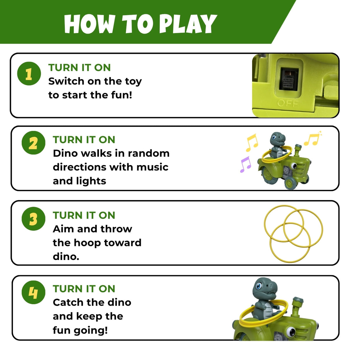 Dino Tractor Ring Toss Toy