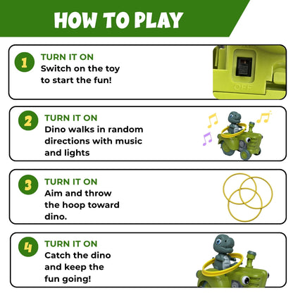 Dino Tractor Ring Toss Toy