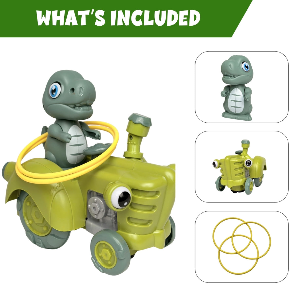 Dino Tractor Ring Toss Toy