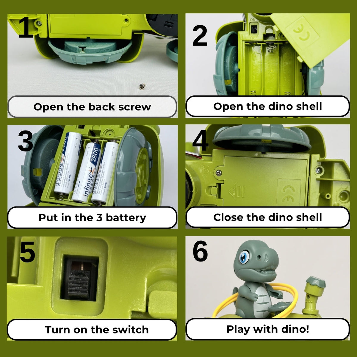 Dino Tractor Ring Toss Toy