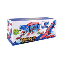 Dinosaur Deformation Truck Car Storage Playset with 2 Alloy Racing Cars
