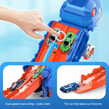 Dinosaur Deformation Truck Car Storage Playset with 2 Alloy Racing Cars