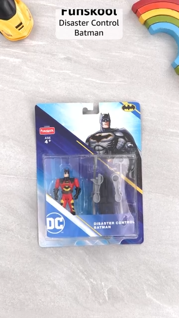 Funskool Disaster Control Batman Action Figure Toy for Kid, 6 Inch, Classic DC Superhero with Articulation, Movie Inspired Collectible, Ideal Gift for Children, Toys for Kids, Ages 4+ Years
