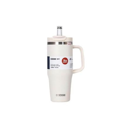 Dodge Premium Dual-Drink Insulated Mug with Straw, 900ml, 304 Stainless Steel, with Handle, Insulated Mug, Elephant Mug, Magnetic Straw Lid, Travel Mug
