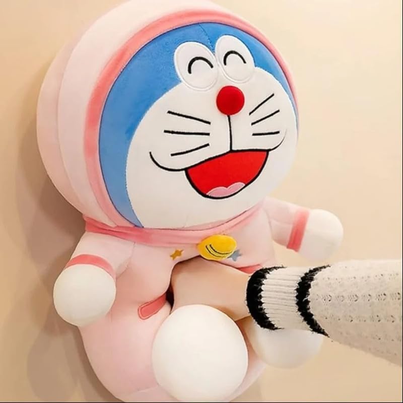 Doraemon Soft Toy for Girl Kids Action Figure, Soft Lovable Hugable Cute Giant Life Size Plush & Stuffed Toys Birthday Gifts Home Decoration Toys (Size 25 cm) (Pink)