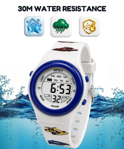 Spiky Spkeva50 Round Digital Sports Watch for Kids
