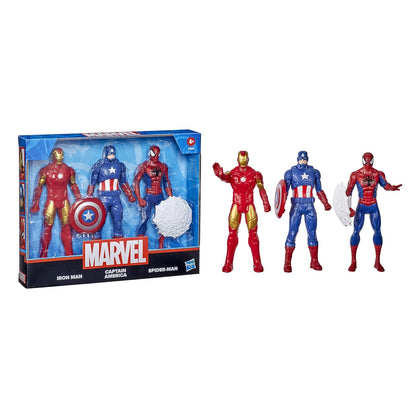 Hasbro Marvel 3-Pack Action Figure Set - Iron Man, Captain America & Spider-Man