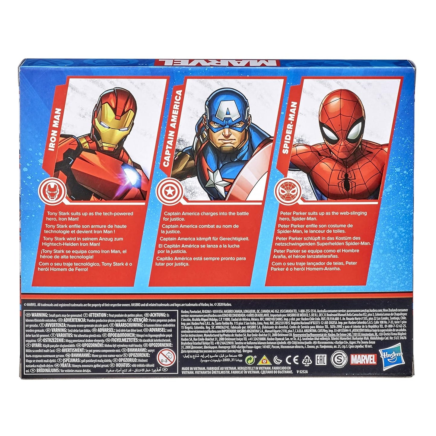 Hasbro Marvel 3-Pack Action Figure Set - Iron Man, Captain America & Spider-Man