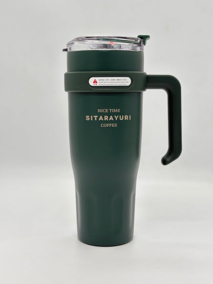 Sitarayuri Insulated Coffee Tumblers With Handle And Straw -1200 ml