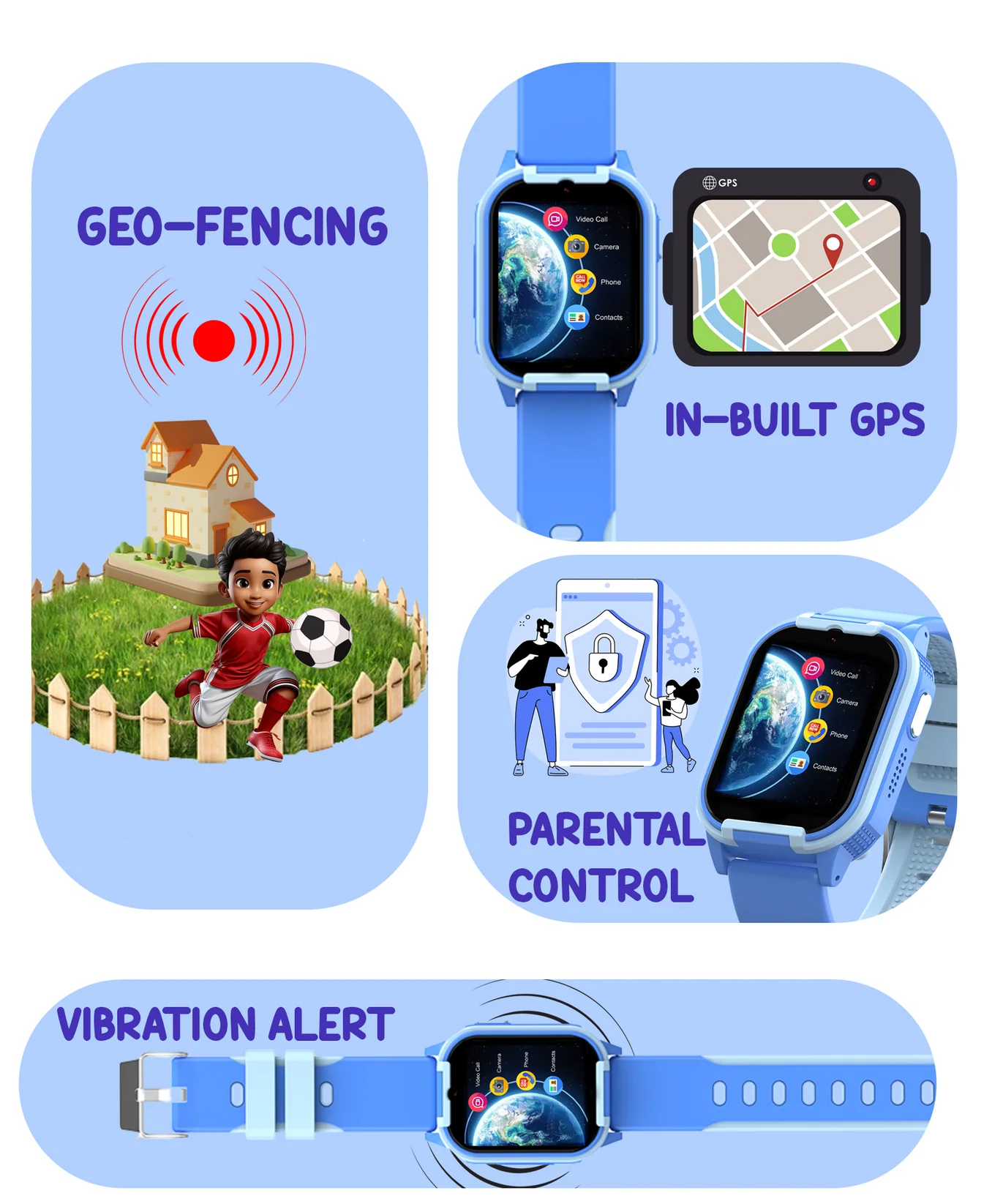 Spiky Gnome 4G Video Calling Smartwatch for Kids