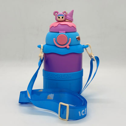 Ice Cream Steel Water Bottle - 550 ml